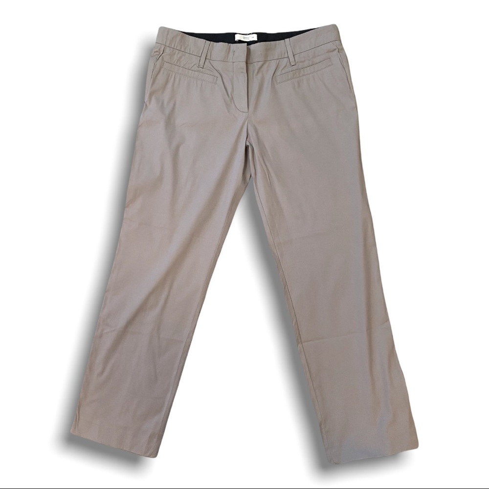 PRADA mid-rise grey crop pant women's 8/10 Summer office golf casual cotton